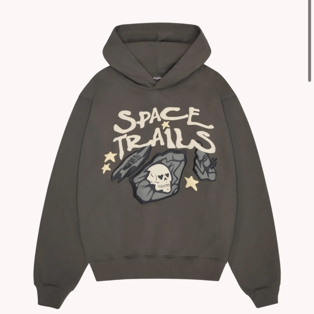 Broken Planet Space Trails Beluga/Gray Large Hoodie